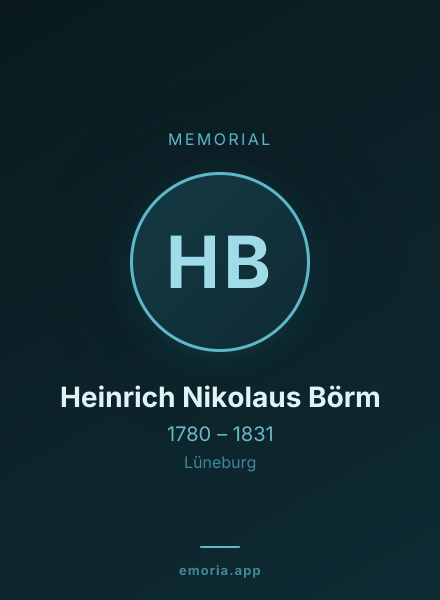 Memorial portrait of Heinrich Nikolaus Börm