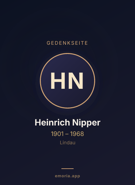 Gedenkportrait von Heinrich Nipper