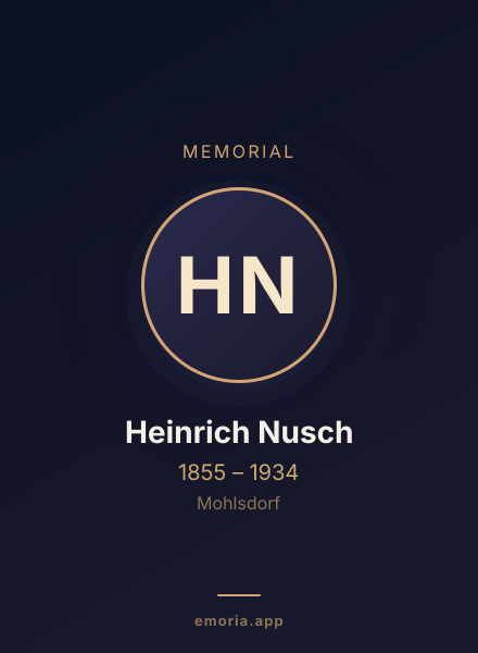Memorial portrait of Heinrich Nusch
