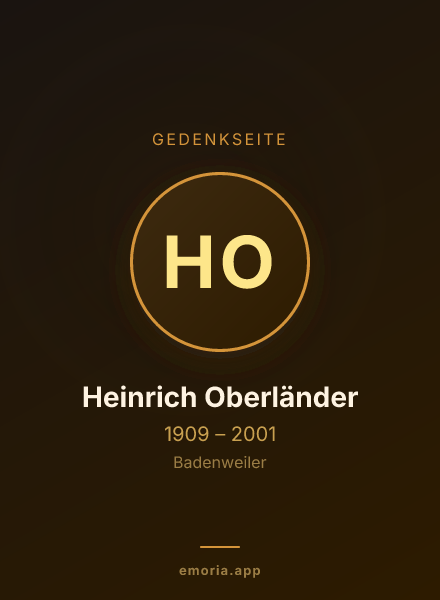 Gedenkportrait von Heinrich Oberländer