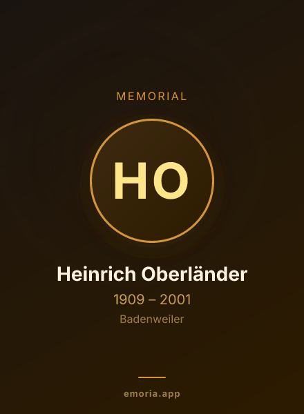 Memorial portrait of Heinrich Oberländer