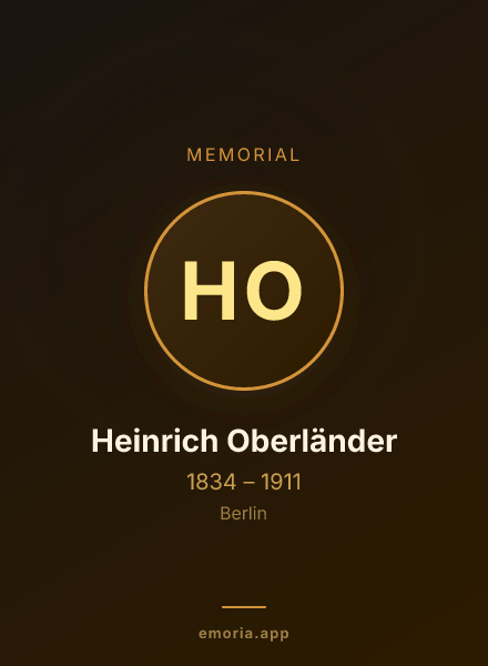 Memorial portrait of Heinrich Oberländer