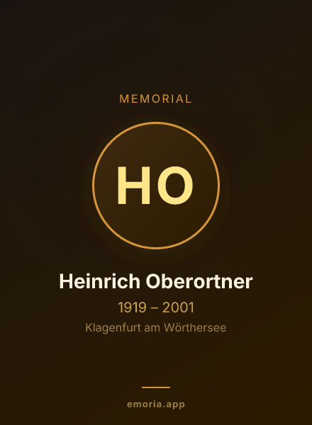 Memorial portrait of Heinrich Oberortner