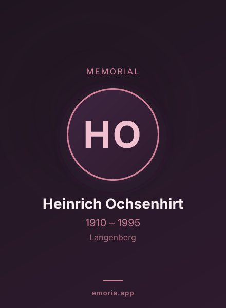 Memorial portrait of Heinrich Ochsenhirt