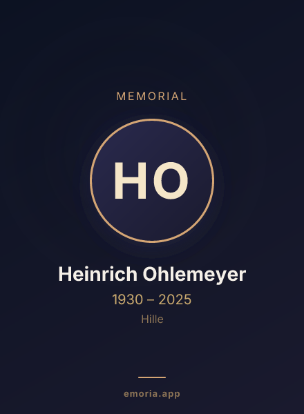 Memorial portrait of Heinrich Ohlemeyer