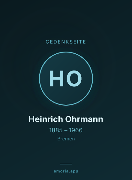 Gedenkportrait von Heinrich Ohrmann