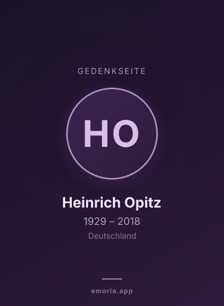 Gedenkportrait von Heinrich Opitz