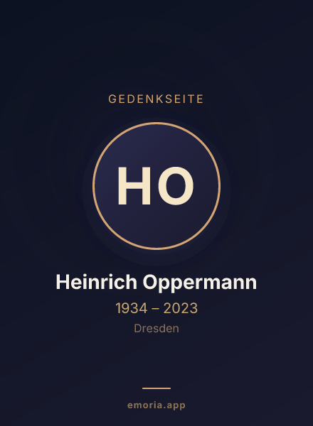 Gedenkportrait von Heinrich Oppermann