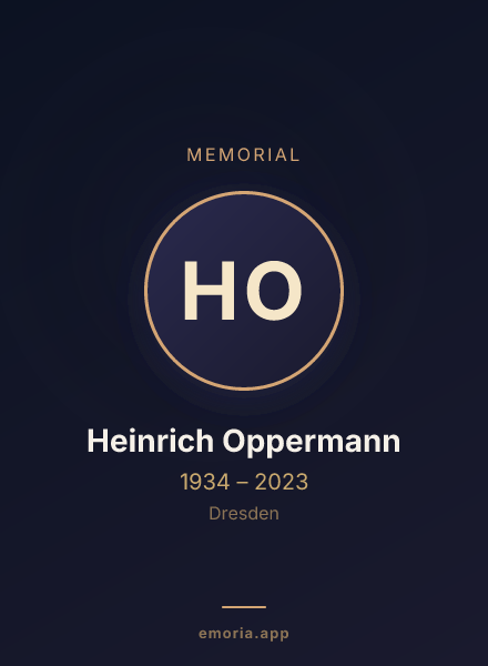 Memorial portrait of Heinrich Oppermann
