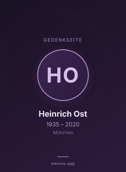 Gedenkportrait von Heinrich Ost