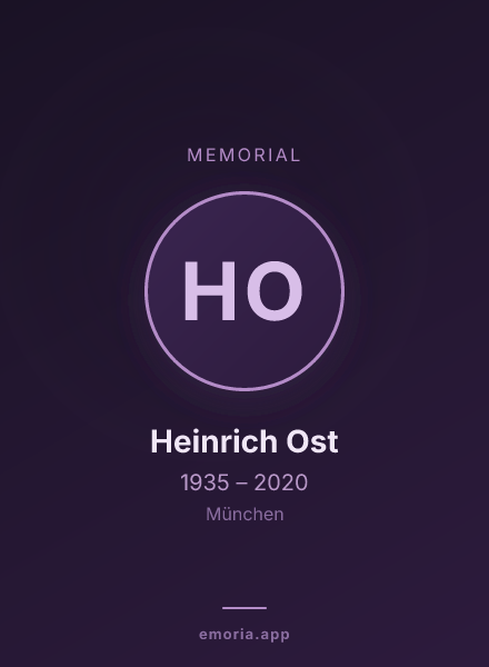 Memorial portrait of Heinrich Ost