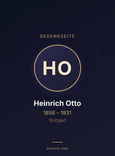 Gedenkportrait von Heinrich Otto