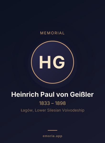 Memorial portrait of Heinrich Paul von Geißler