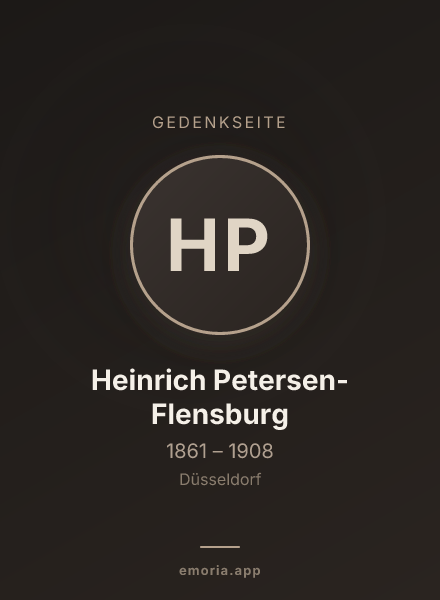 Gedenkportrait von Heinrich Petersen-Flensburg