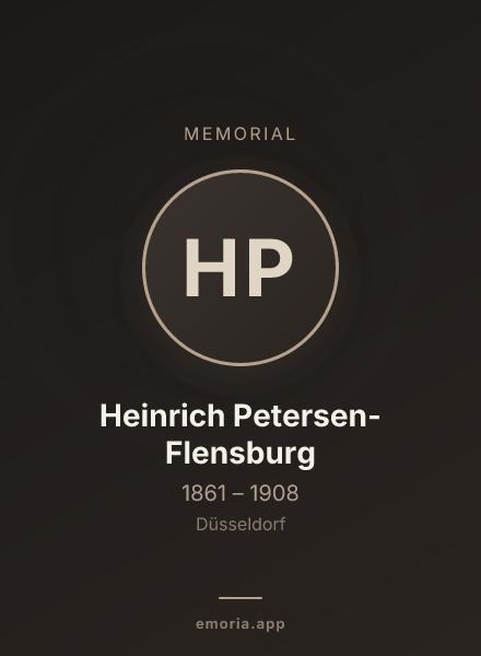 Memorial portrait of Heinrich Petersen-Flensburg