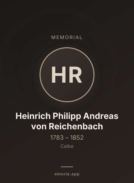 Memorial portrait of Heinrich Philipp Andreas von Reichenbach