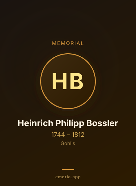 Memorial portrait of Heinrich Philipp Bossler