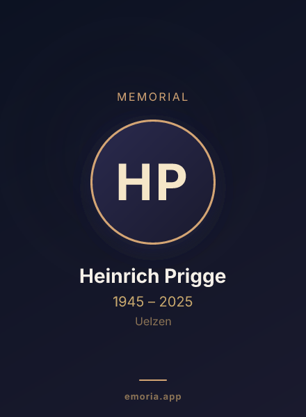 Memorial portrait of Heinrich Prigge