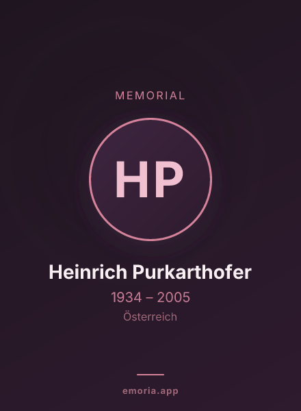 Memorial portrait of Heinrich Purkarthofer