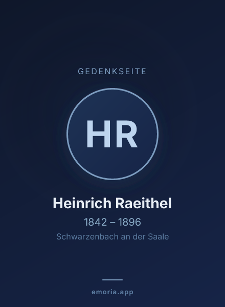 Gedenkportrait von Heinrich Raeithel
