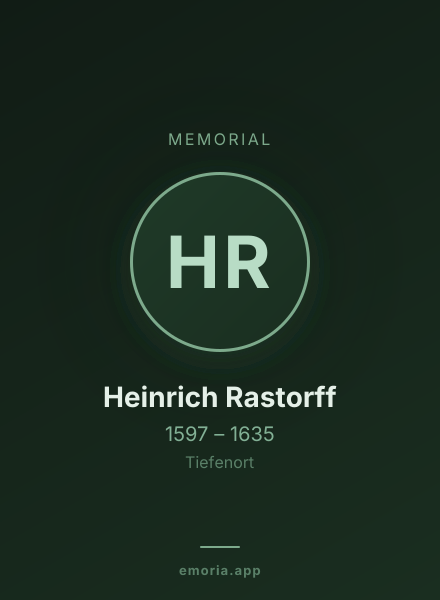 Memorial portrait of Heinrich Rastorff