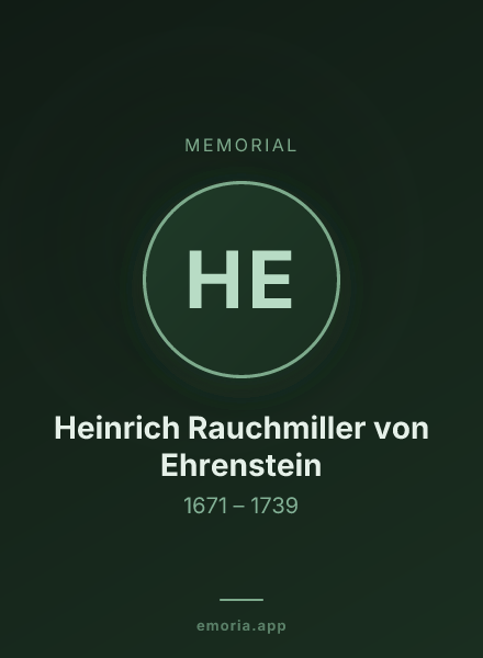 Memorial portrait of Heinrich Rauchmiller von Ehrenstein