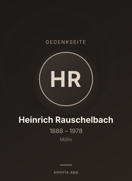 Gedenkportrait von Heinrich Rauschelbach