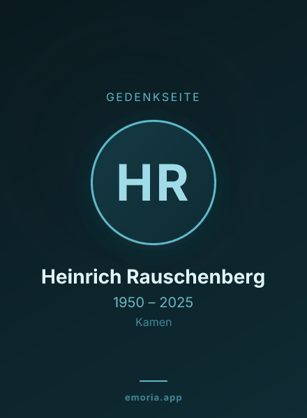 Gedenkportrait von Heinrich Rauschenberg