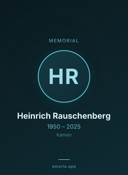 Memorial portrait of Heinrich Rauschenberg