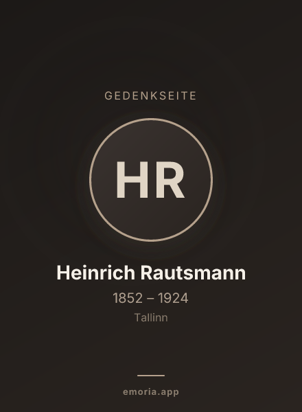 Gedenkportrait von Heinrich Rautsmann
