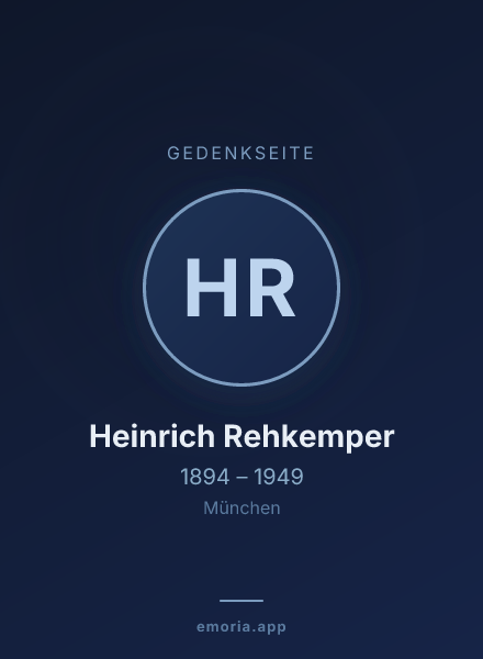 Gedenkportrait von Heinrich Rehkemper