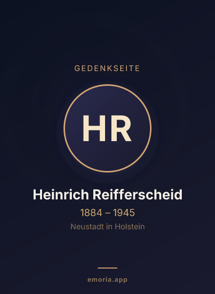 Gedenkportrait von Heinrich Reifferscheid