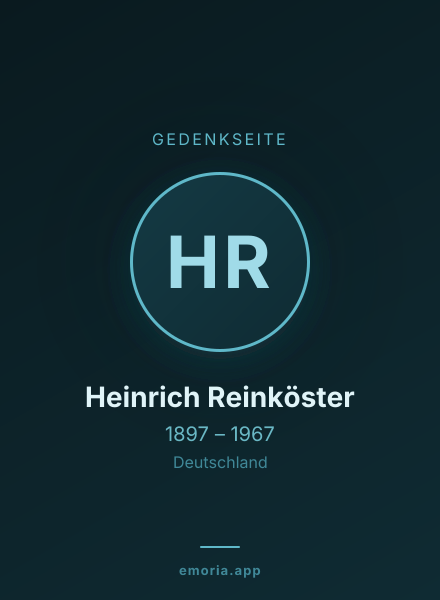 Gedenkportrait von Heinrich Reinköster