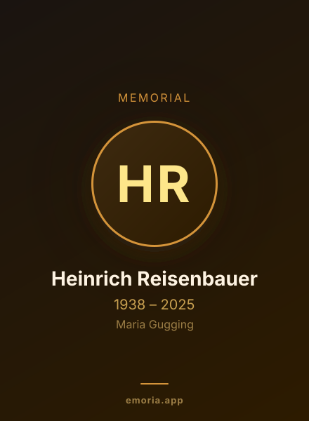 Memorial portrait of Heinrich Reisenbauer