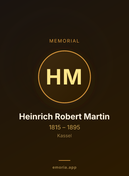 Memorial portrait of Heinrich Robert Martin