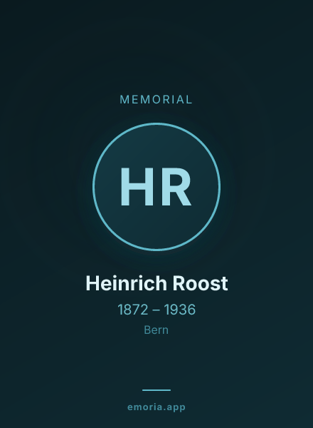 Memorial portrait of Heinrich Roost