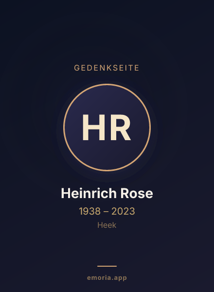Gedenkportrait von Heinrich Rose