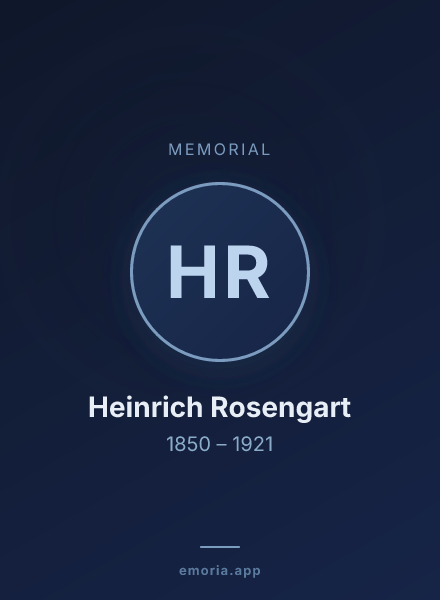 Memorial portrait of Heinrich Rosengart