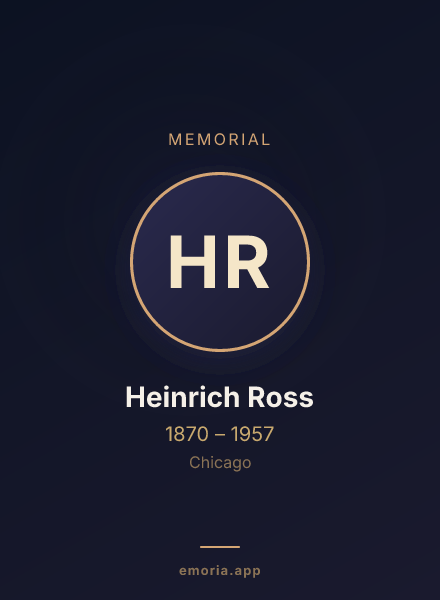 Memorial portrait of Heinrich Ross