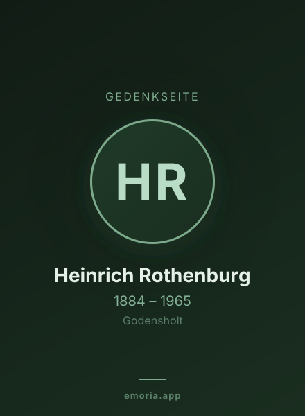 Gedenkportrait von Heinrich Rothenburg