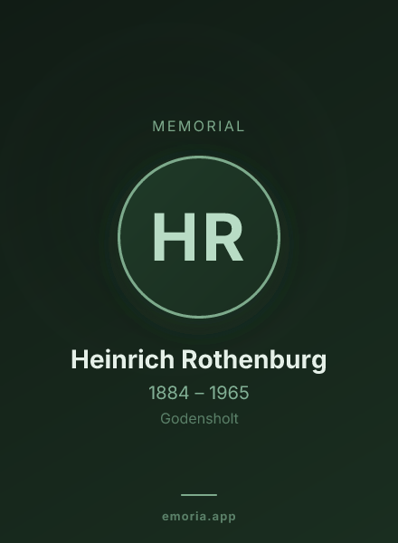 Memorial portrait of Heinrich Rothenburg