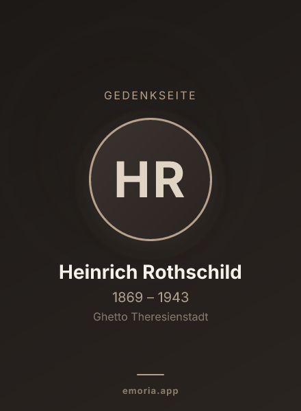 Gedenkportrait von Heinrich Rothschild