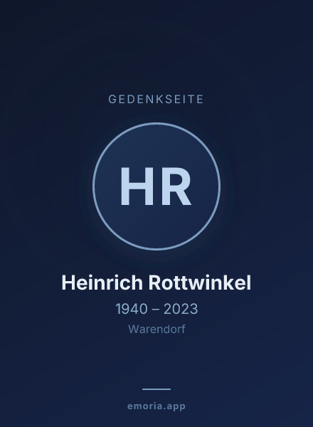Gedenkportrait von Heinrich Rottwinkel