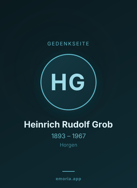 Gedenkportrait von Heinrich Rudolf Grob