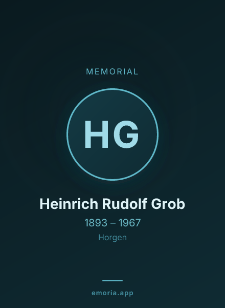 Memorial portrait of Heinrich Rudolf Grob