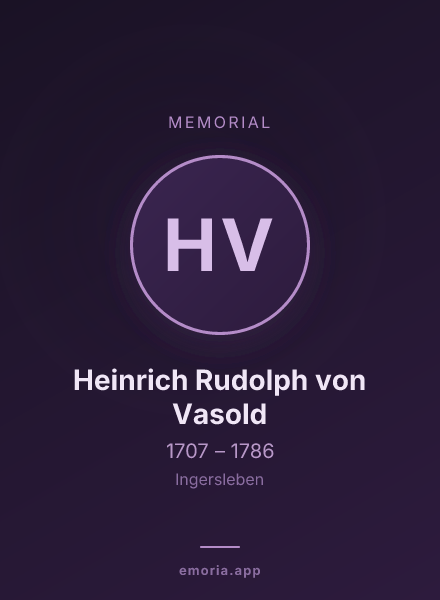Memorial portrait of Heinrich Rudolph von Vasold