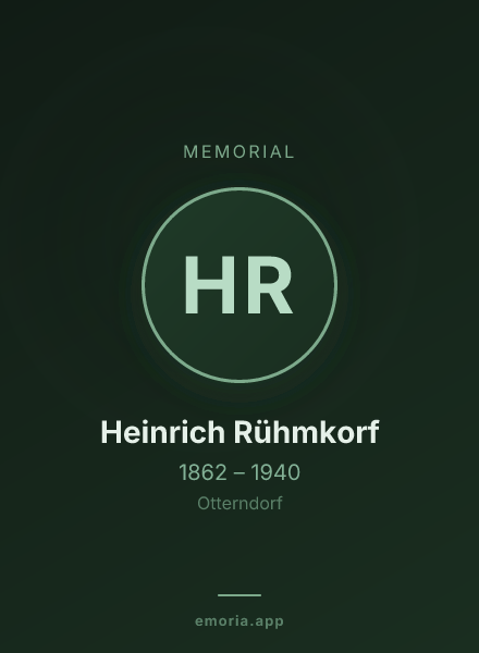 Memorial portrait of Heinrich Rühmkorf