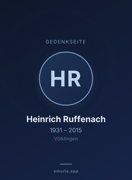 Gedenkportrait von Heinrich Ruffenach
