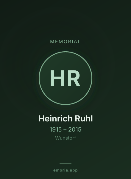 Memorial portrait of Heinrich Ruhl