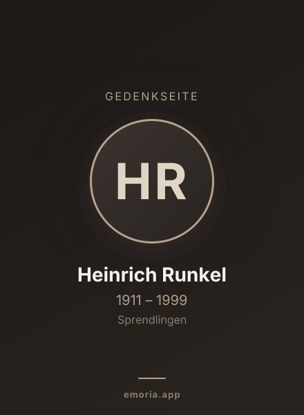 Gedenkportrait von Heinrich Runkel